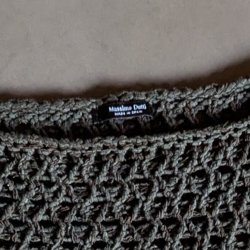 Massimo Dutti Cotton blend cutwork sweater - Picture 6 of 7